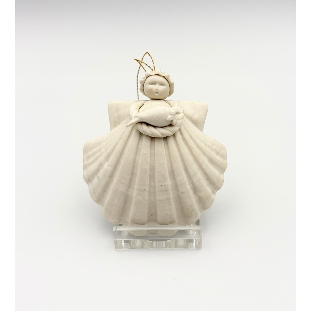 Vintage 1984 Margaret Furlong Dove of Peace 3" Bisque Porcelain Angel Ornament